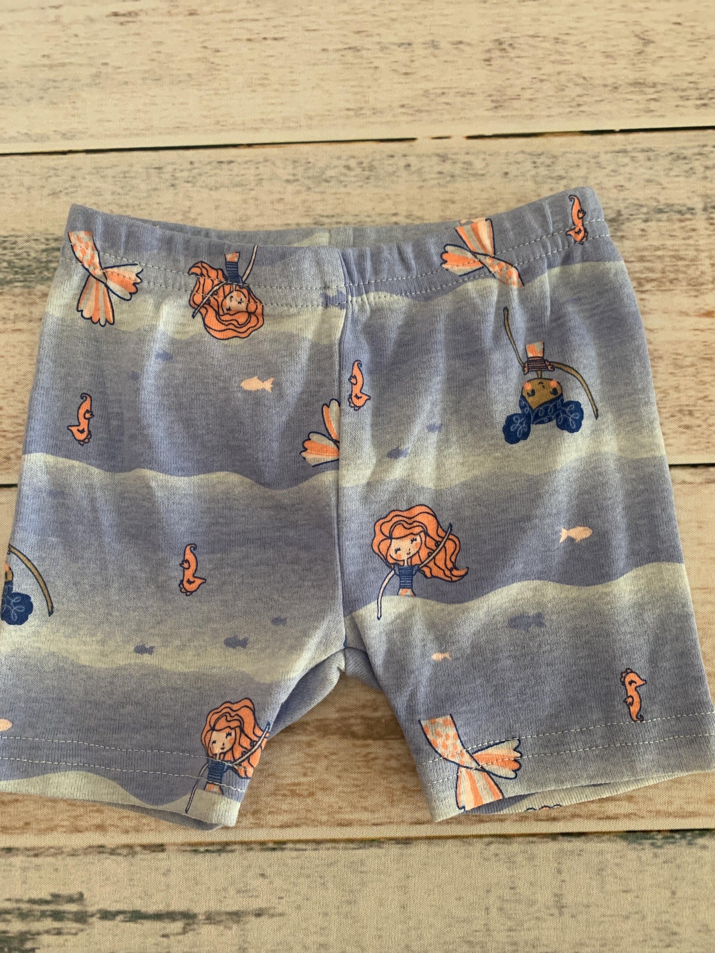 Just Born Girls Blue | Sea Animals Pajamas Size: 12M Blue | Sea Animals