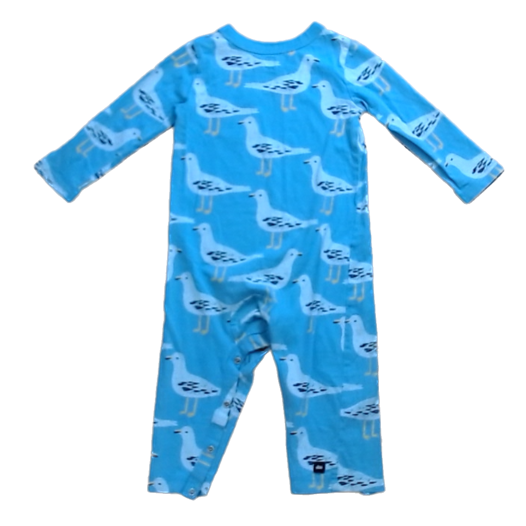 Tea Collection Boys Blue | Seagulls Romper Size: 12-18 Months Blue | Seagulls