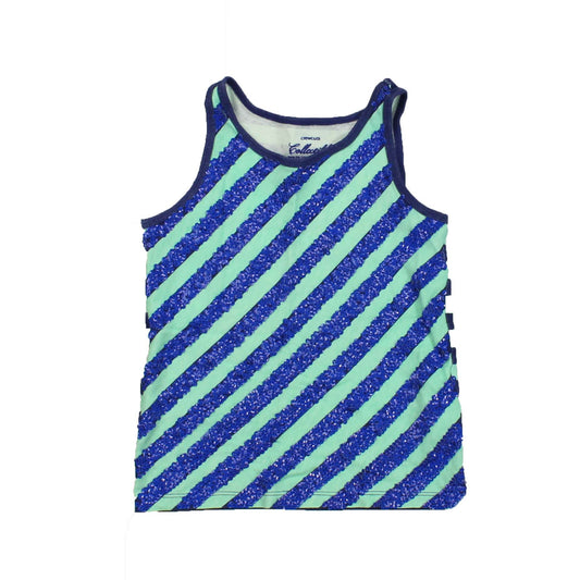 Crewcuts Girls Blue | Sequin | Stripes Tank Top Size: 4-5T Blue | Sequin | Stripes