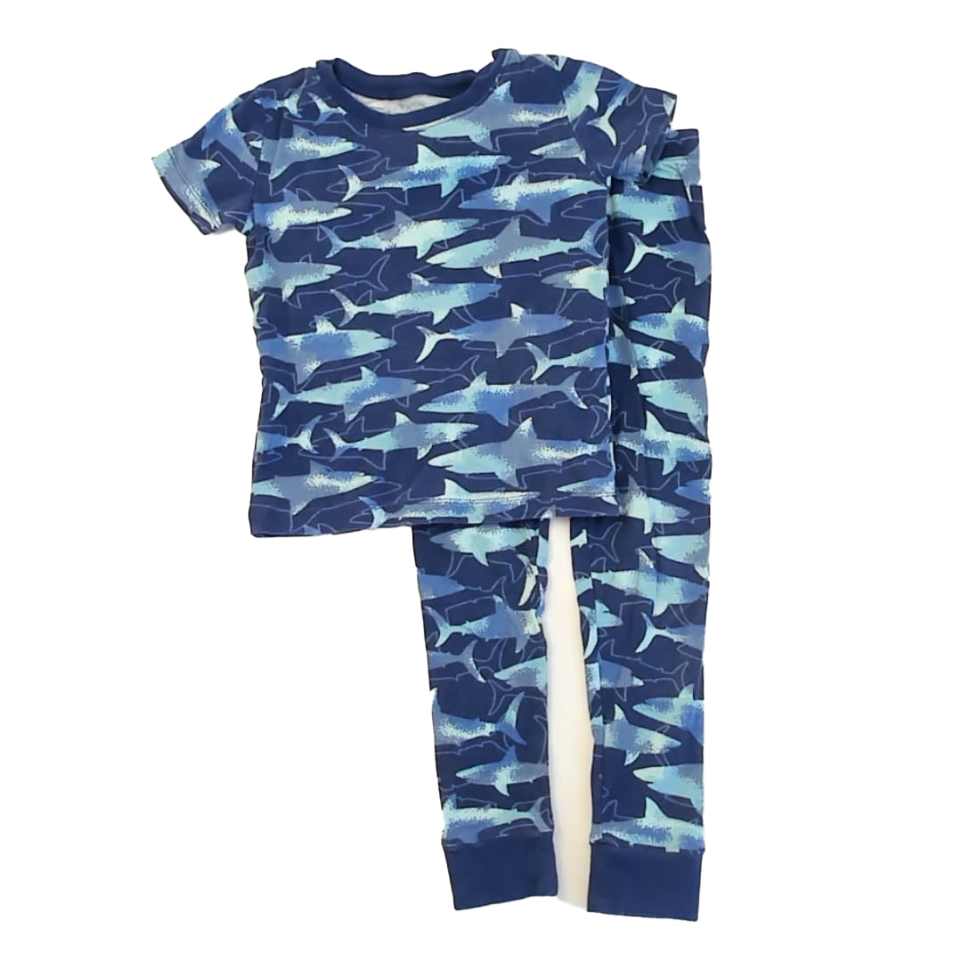 Kids Headquarters Boys Blue Sharks 2-piece Pajamas Size: 5T Blue Sharks