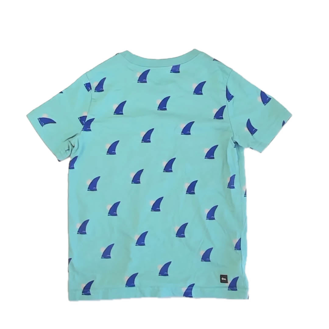 Tea Collection Boys Blue Sharktail T-Shirt Size: 7 Years Blue Sharktail