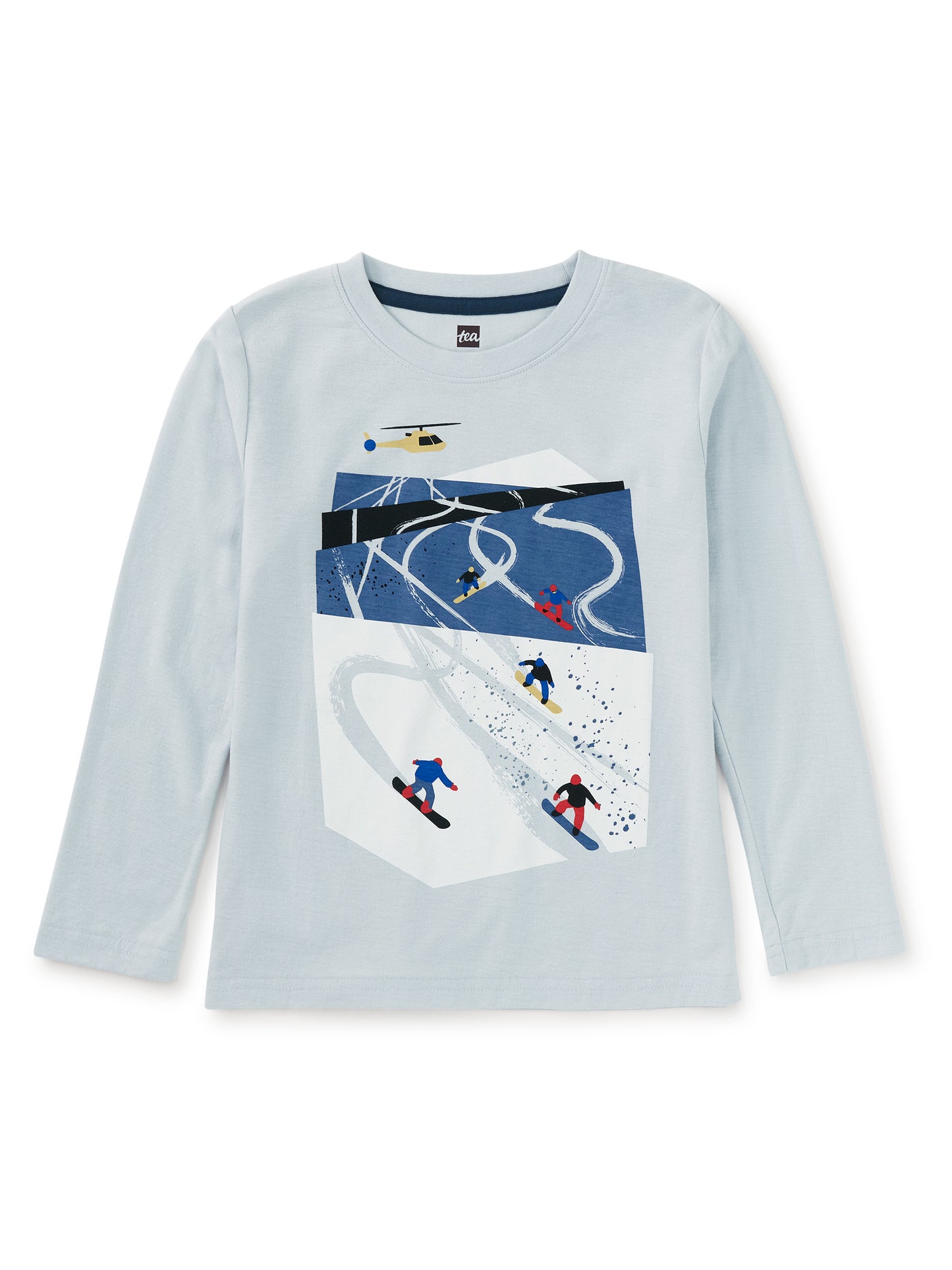 Tea Collection Boys Blue Ski Slopes Long Sleeve T-Shirt Size: 5T Blue Ski Slopes
