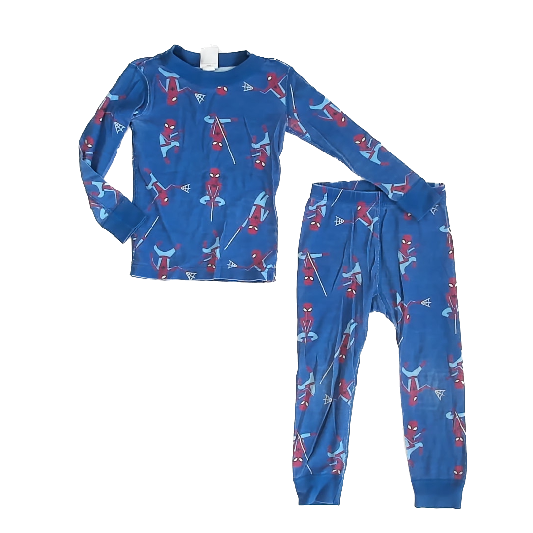 Hanna Andersson Boys Blue Spiderman 2-piece Pajamas Size: 3T Blue Spiderman