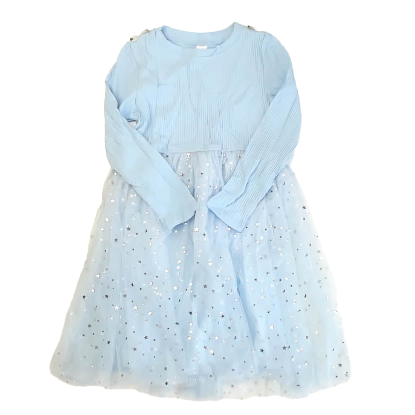Unknown Brand Girls Blue Stars Dress Size: 6 Years Blue Stars