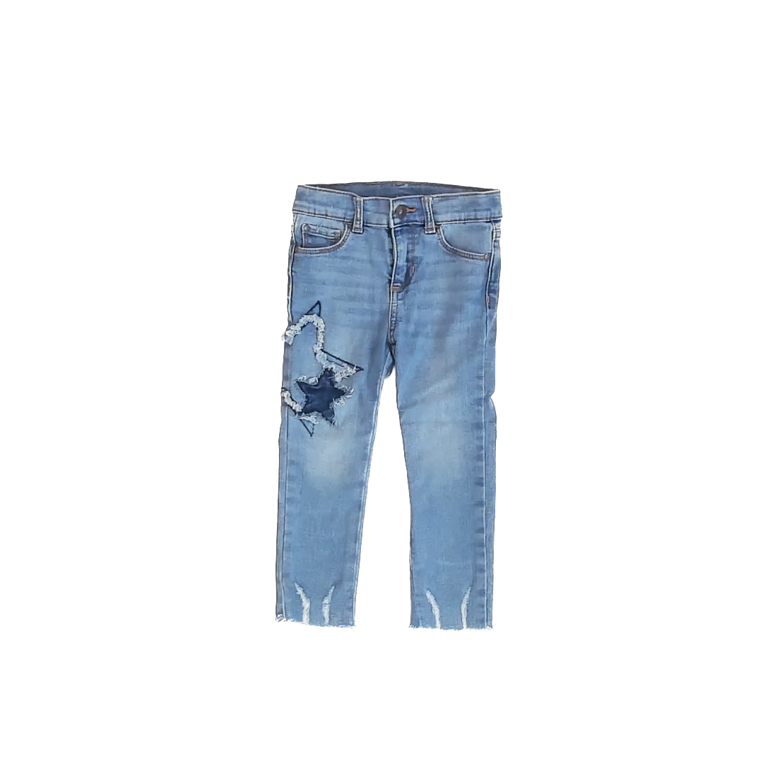 Wonder Nation Girls Blue Stars Jeans Size: 3T Blue Stars
