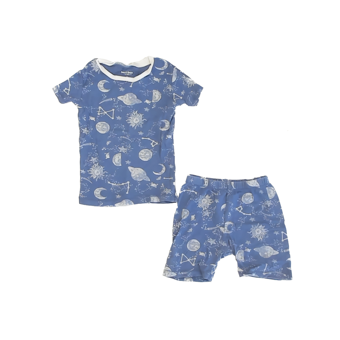 Burt's Bees Boys Blue Stars 2-piece Pajamas Size: 3T Blue Stars