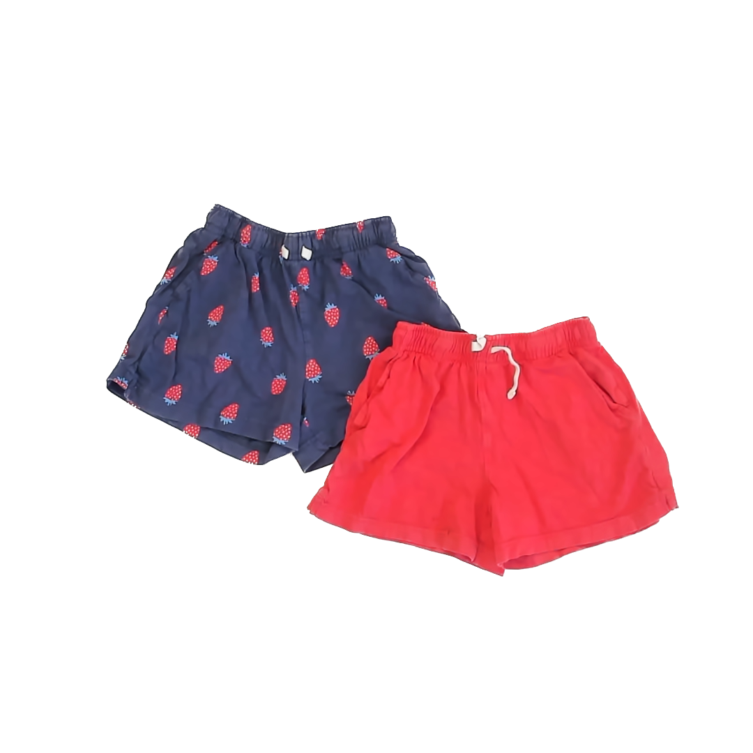 Primary Girls Blue Strawberry | Pink Shorts Size: 6-7 Years Blue Strawberry | Pink