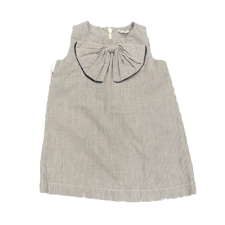 Egg Girls Blue Stripe Dress Size: 12 Months Blue Stripe