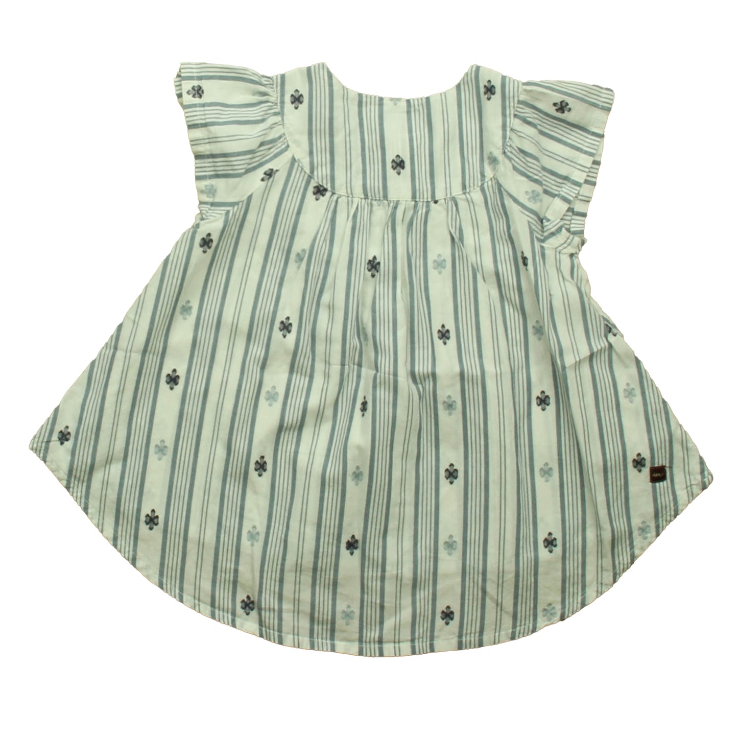 Tea Collection Girls Blue Stripe Blouse Size: 4T Blue Stripe