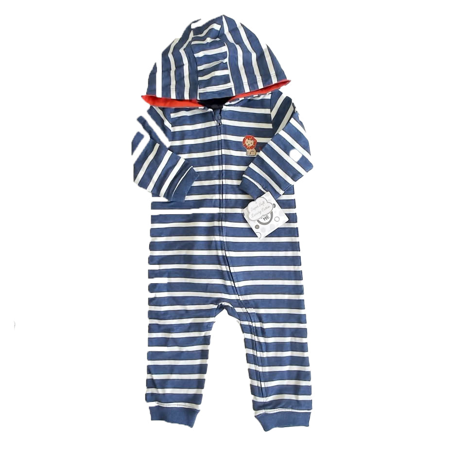 Little Me Boys Blue Stripe Long Sleeve Outfit Size: 12 Months Blue Stripe