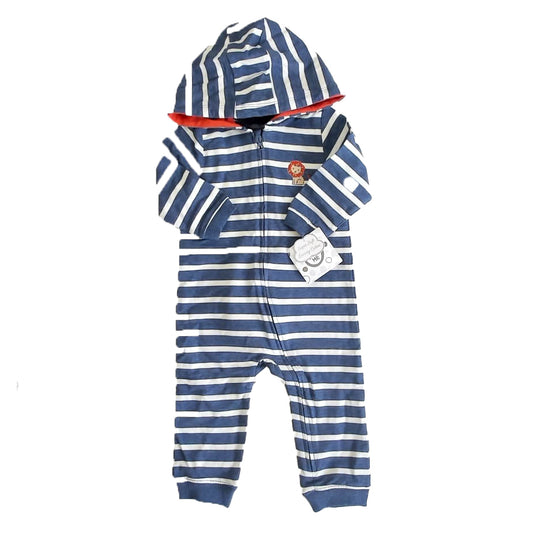 Little Me Boys Blue Stripe Long Sleeve Outfit Size: 12 Months Blue Stripe