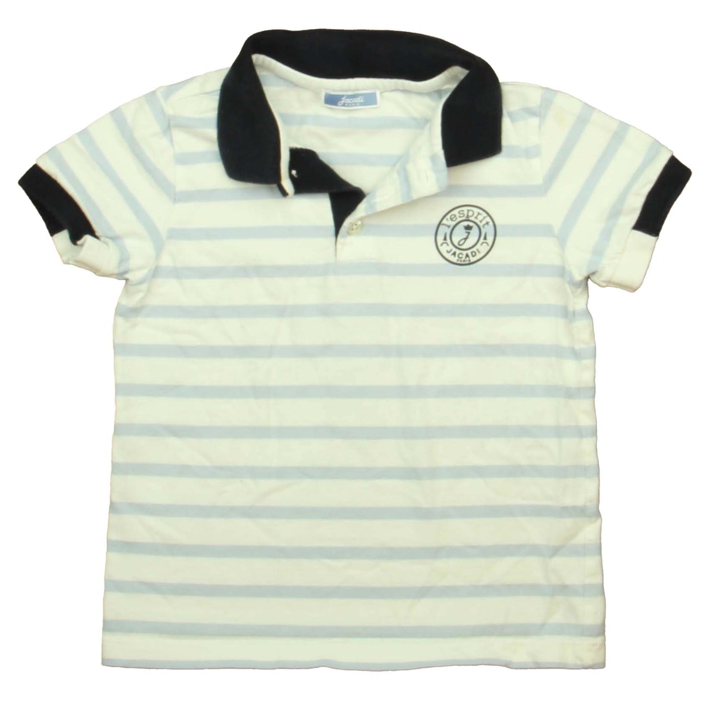 Jacadi Boys Blue Stripe Polo Shirt Size: 2T Blue Stripe