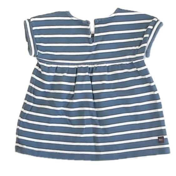 Tea Collection Girls Blue Stripe Dress Size: 12-18 Months Blue Stripe