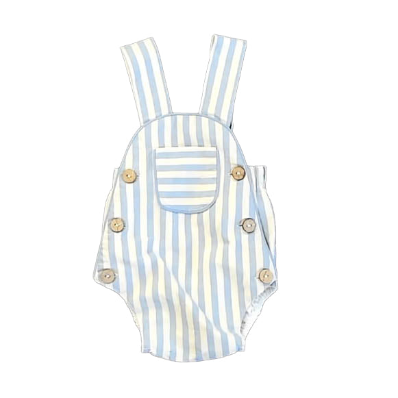 Pepa London Boys Blue Stripe Romper Size: 3 Months Blue Stripe