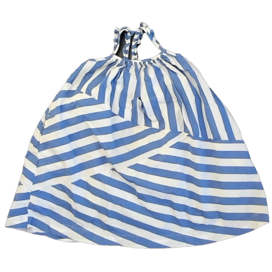 Gap Girls Blue Stripe Dress Size: 4T Blue Stripe