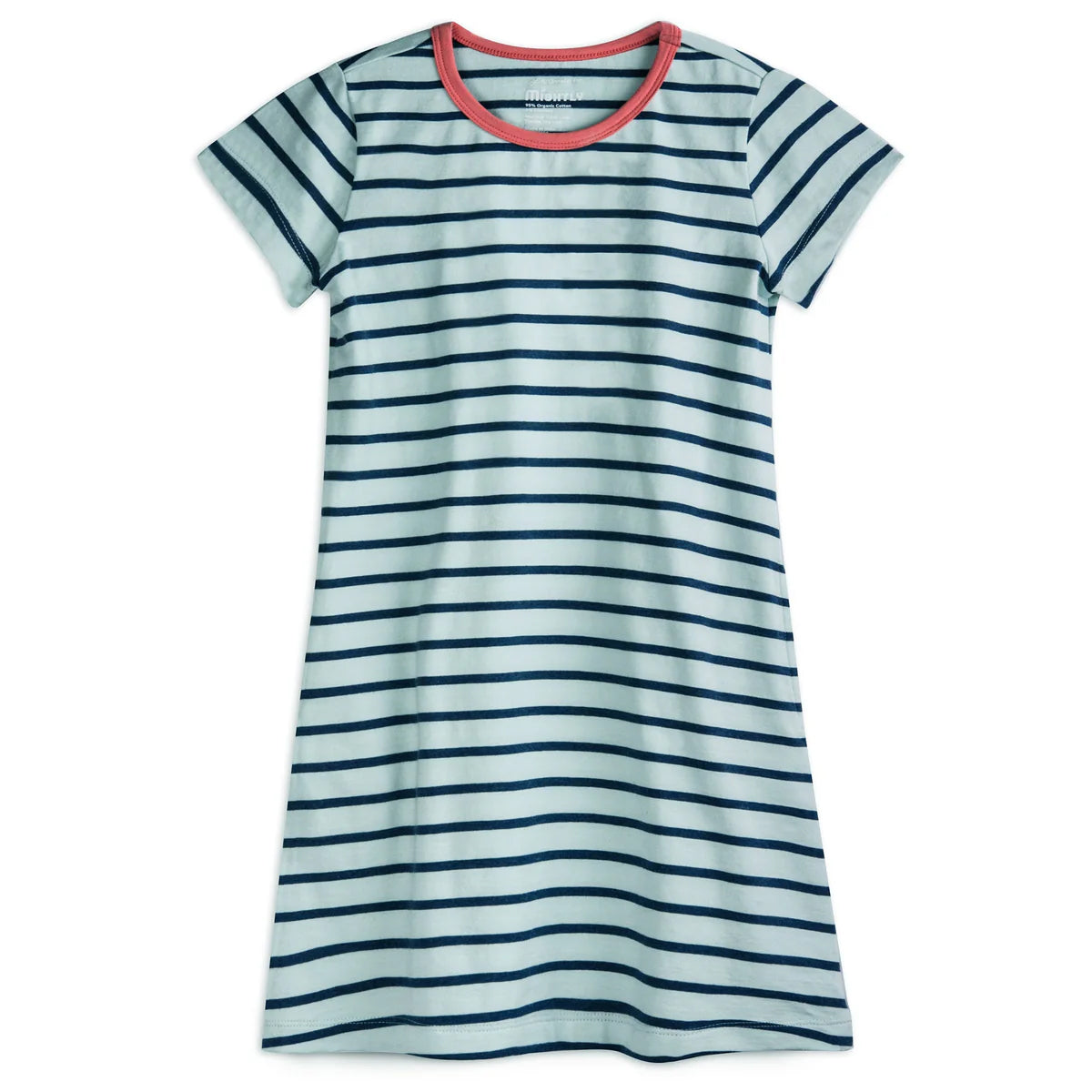 Mightly Girls Blue Stripe Dress Size: 2-5T Blue Stripe
