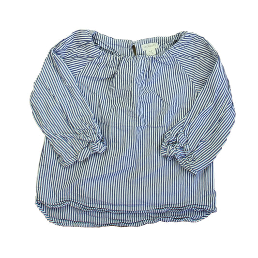 Crewcuts Girls Blue Stripe Blouse Size: 4-5T Blue Stripe