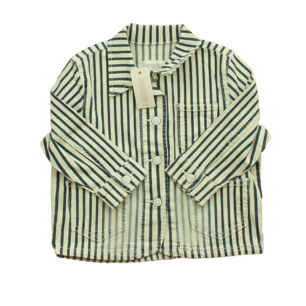 Gymboree Girls Blue Stripe Jacket Size: 12-18 Months