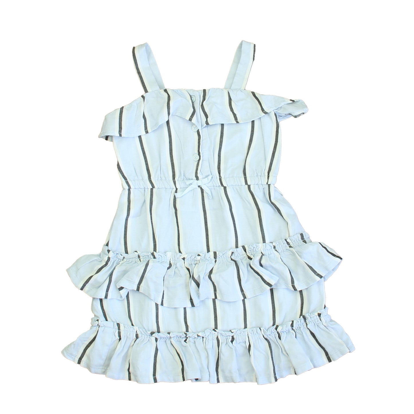 Janie and Jack Girls Blue Stripe Dress Size: 2T Blue Stripe