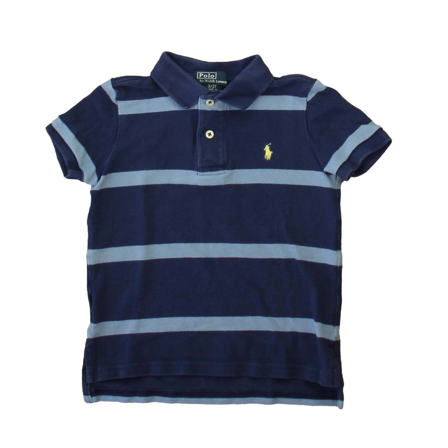 Ralph Lauren Boys Blue Stripe Polo Shirt Size: 3T