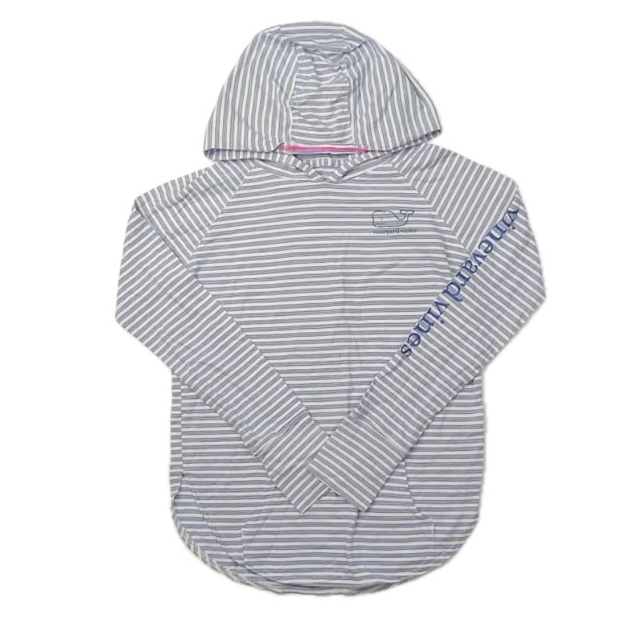 Vineyard Vines Girls Blue Stripe Long Sleeve T-Shirt Size: 14 Years Blue Stripe
