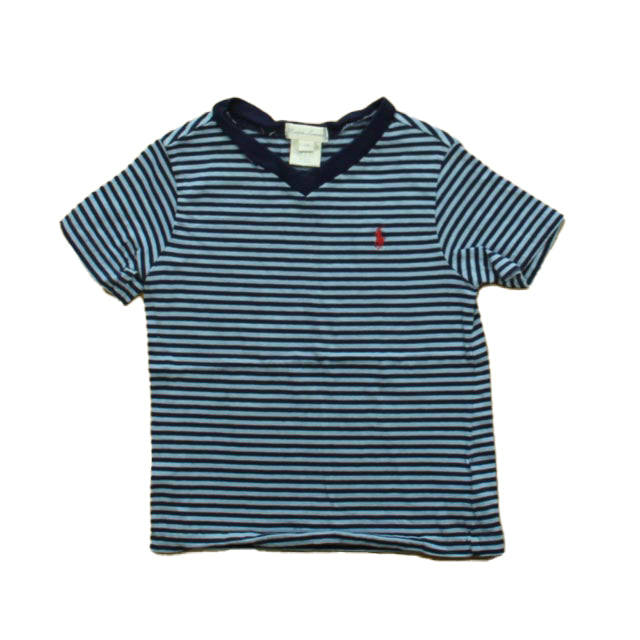 Ralph Lauren Boys Blue Stripe T-Shirt Size: 24 Months Blue Stripe