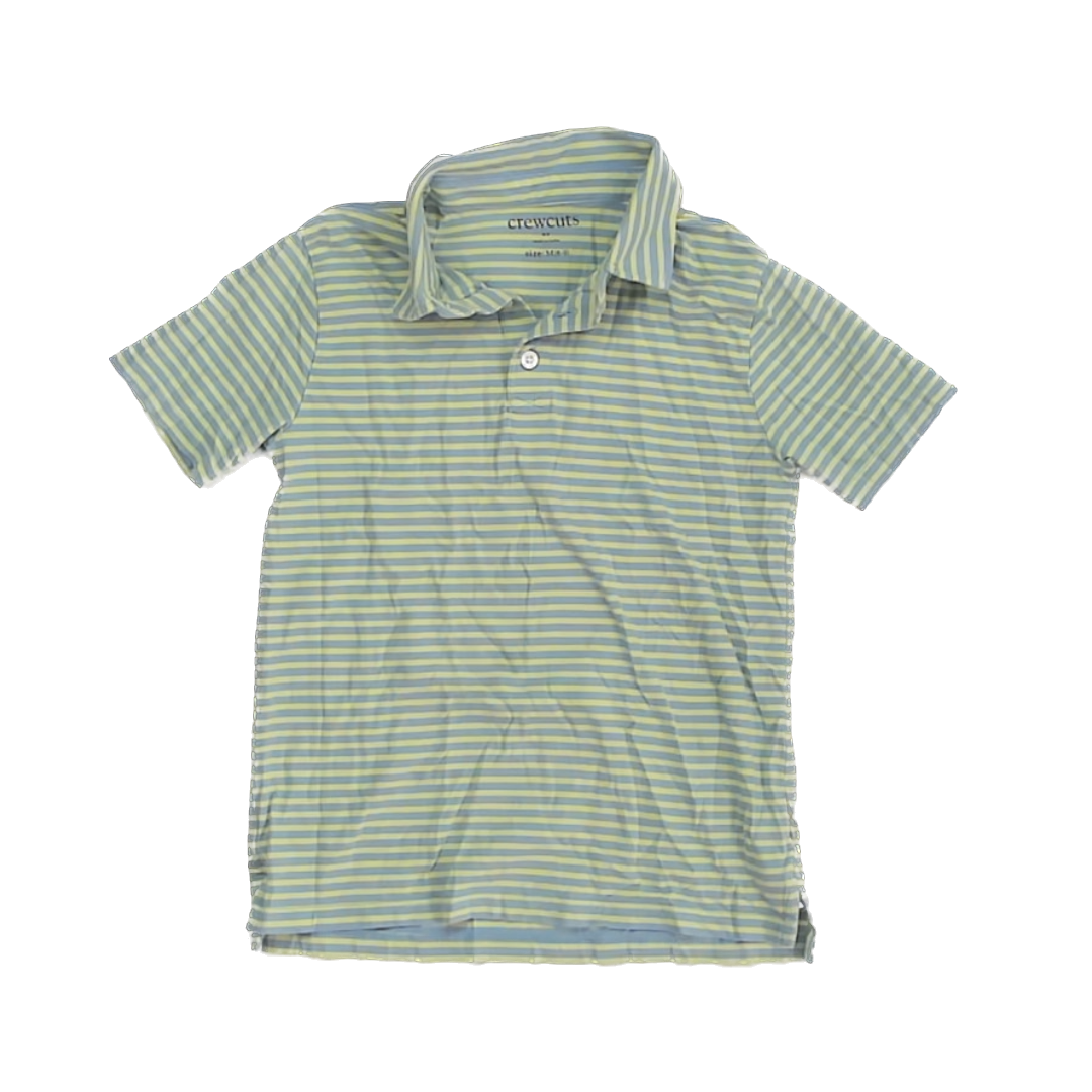 Crewcuts Boys Blue Striped Polo Shirt Size: 8-9 Years Blue Striped