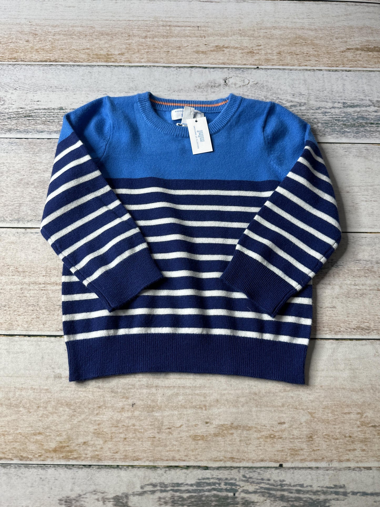 Rockets of Awesome Boys Blue | Striped Sweater Size: 18-24 months Blue | Striped
