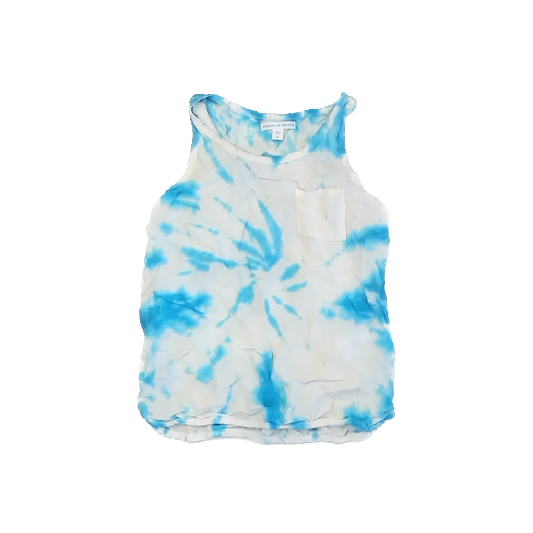 Rockets Of Awesome Girls Blue Tie Dye Tank Top Size: 8 Years Blue Tie Dye