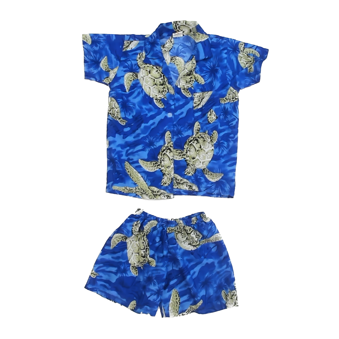 Unknown Boys Blue Tropical Apparel Sets Size: 4T* Blue Tropical