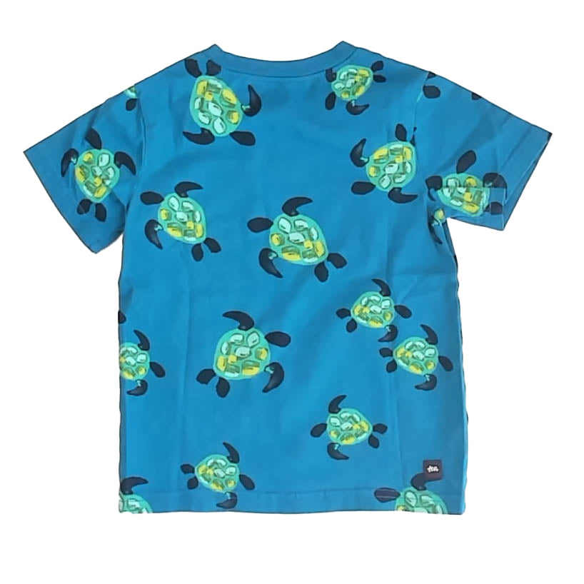 Tea Collection Boys Blue Turtle T-Shirt Size: 4T Blue Turtle