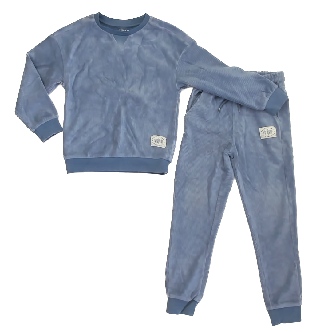 Primark Boys Blue Velour Apparel Sets Size: 7-8 Years Blue Velour
