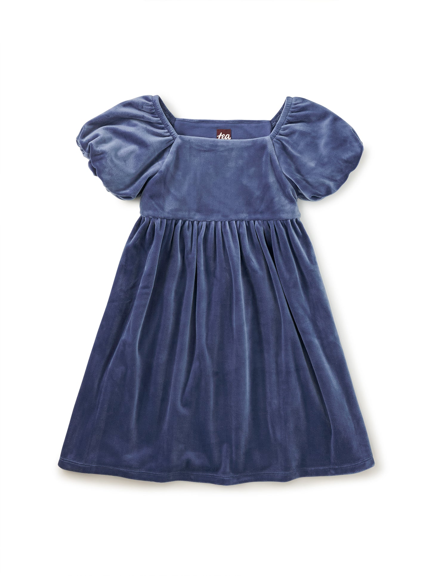 Tea Collection Girls Blue Velour Dress Size: 5T Blue Velour