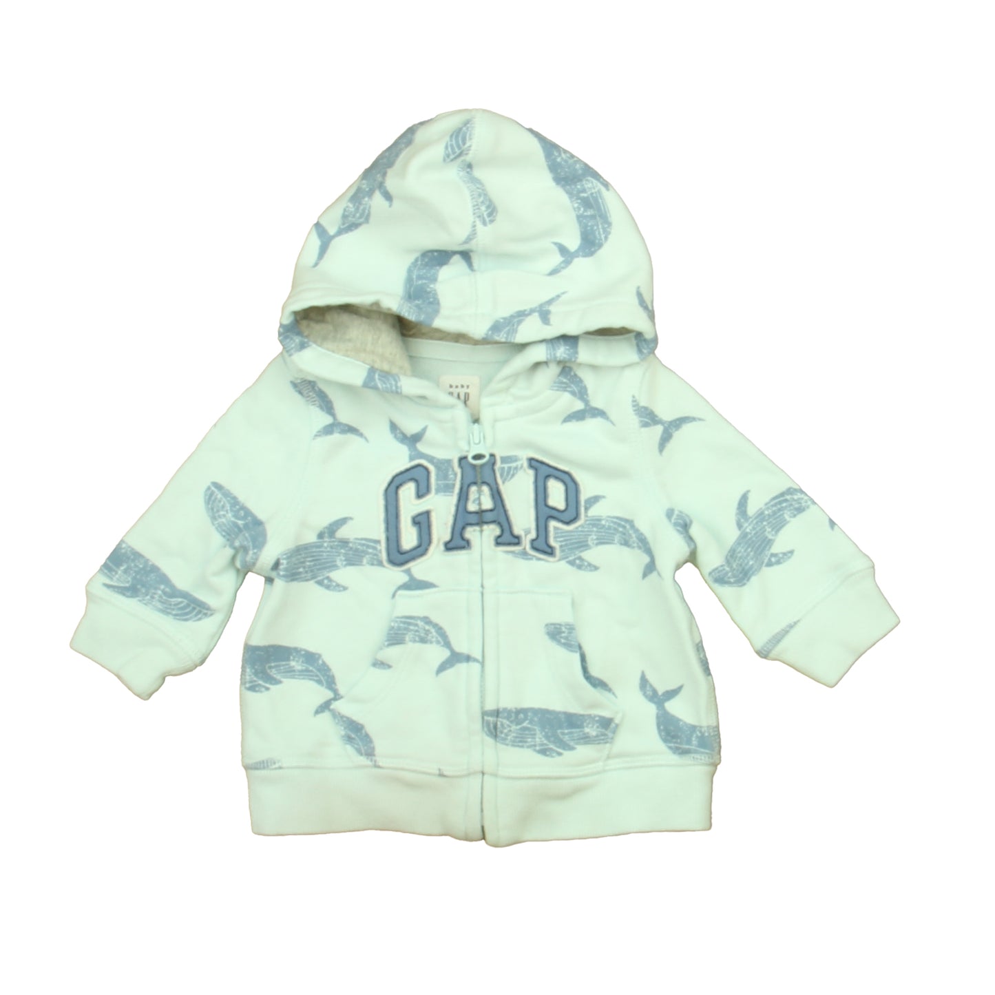 Gap Boys Blue Whales Hoodie Size: 0-3 Months Blue Whales