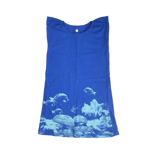 Tea Collection Girls Blue Whales Dress Size: 7 Years Blue Whales