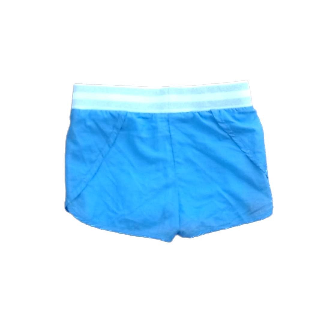 Rockets Of Awesome Girls Blue | White and Silver Waistband Shorts Size: 4T - 5T Years Blue | White and Silver Waistband