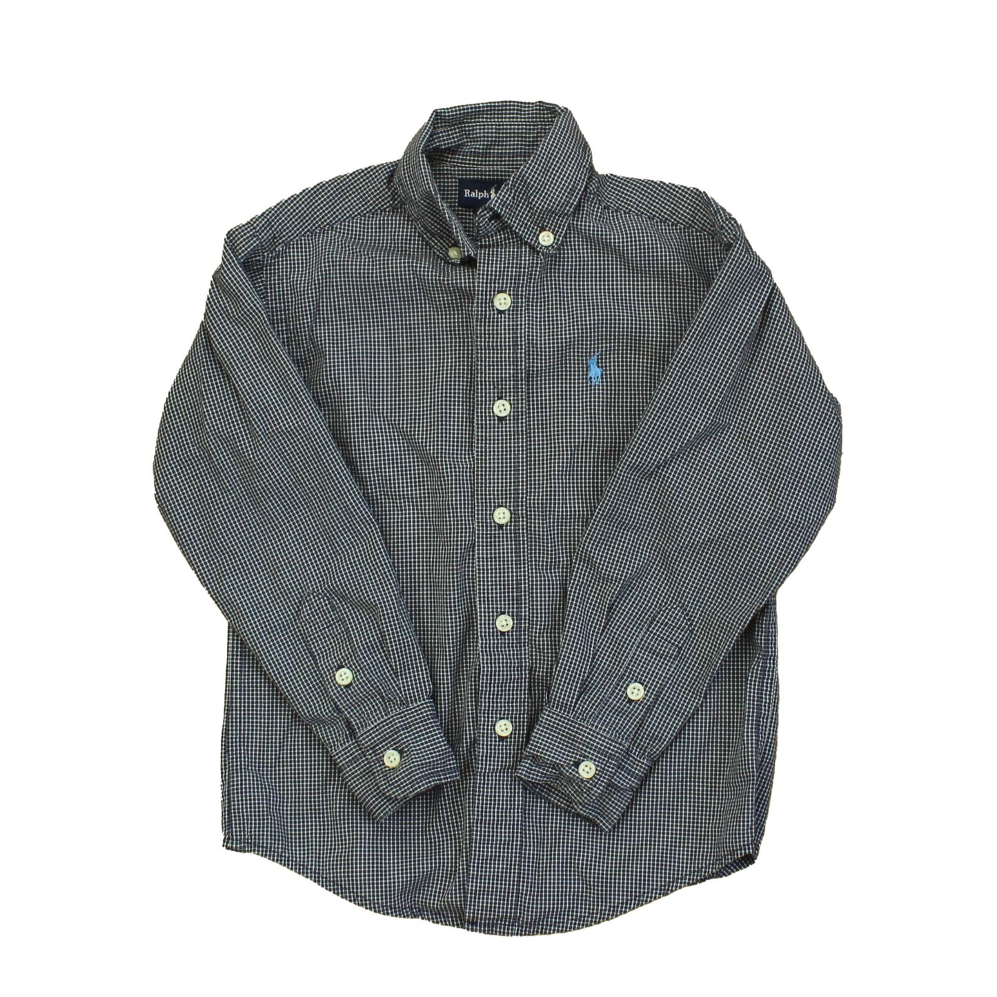 Ralph Lauren Boys Blue | White | Checks Button Down Long Sleeve Size: 4T Blue | White | Checks