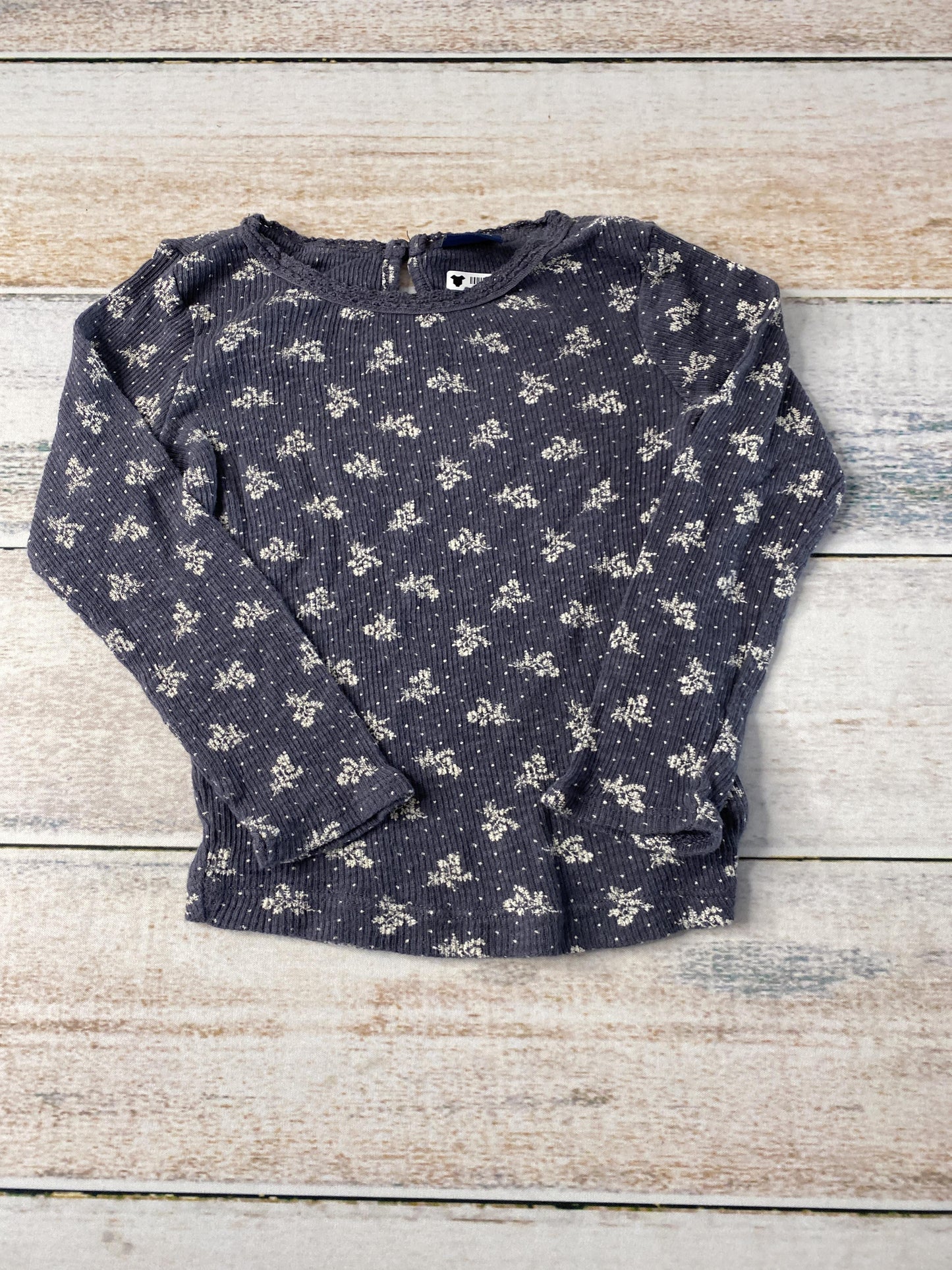 Gap Girls Blue | White | Flowers Long Sleeve Shirt Size: 2T Blue | White | Flowers