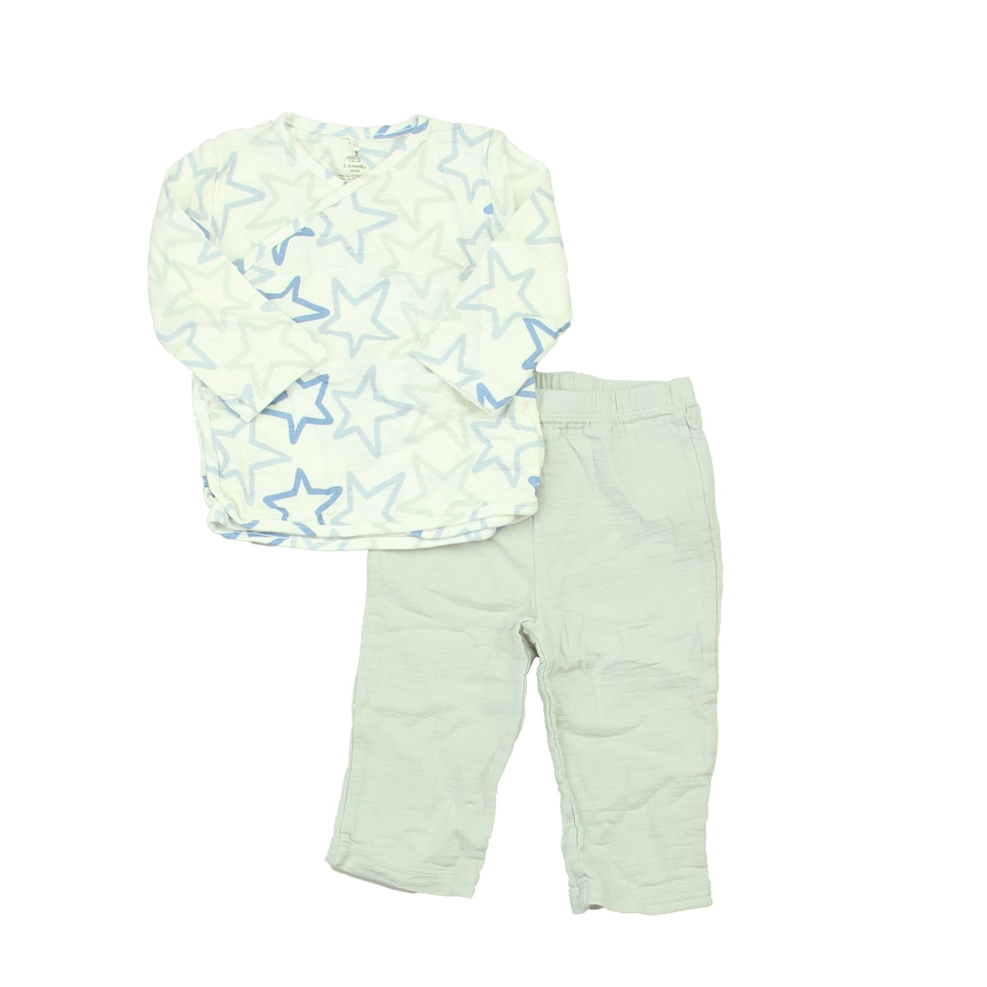 Aden + Anais Boys Blue | White | Green Apparel Sets Size: 3-6 Months Blue | White | Green