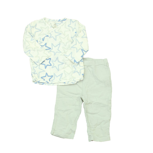 Aden + Anais Boys Blue | White | Green Apparel Sets Size: 3-6 Months Blue | White | Green