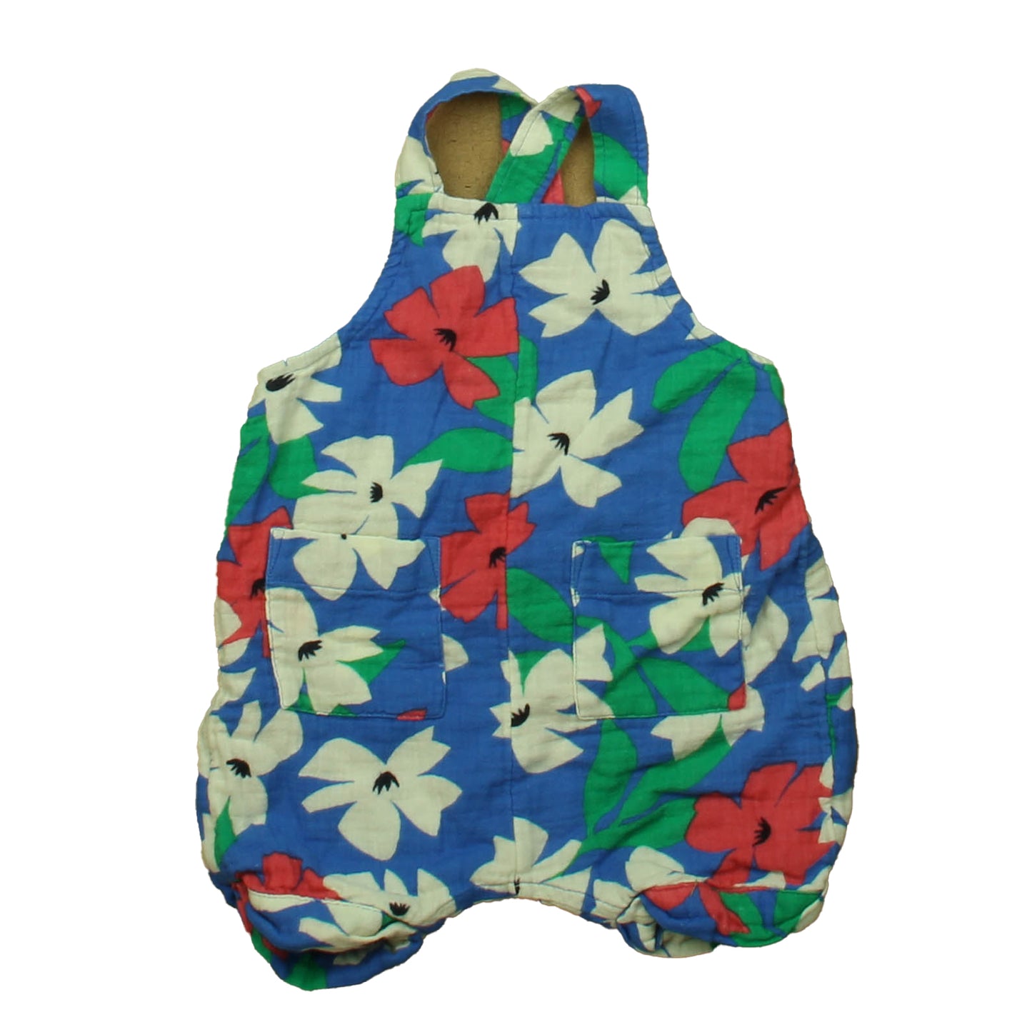 Hanna Andersson Girls Blue | White | Pink Floral Romper Size: 3-6 Months Blue | White | Pink Floral