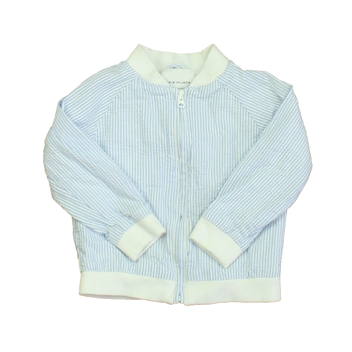 Janie and Jack Boys Blue | White Stripe Jacket Size: 18-24 Months Blue | White Stripe