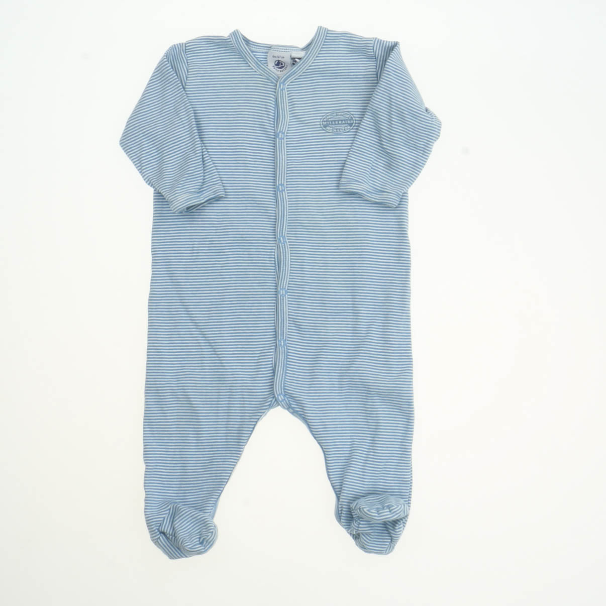 Petit Bateau Boys Blue | White | Stripes Long Sleeve Outfit Size: 6 Months (67 cm) Blue | White | Stripes