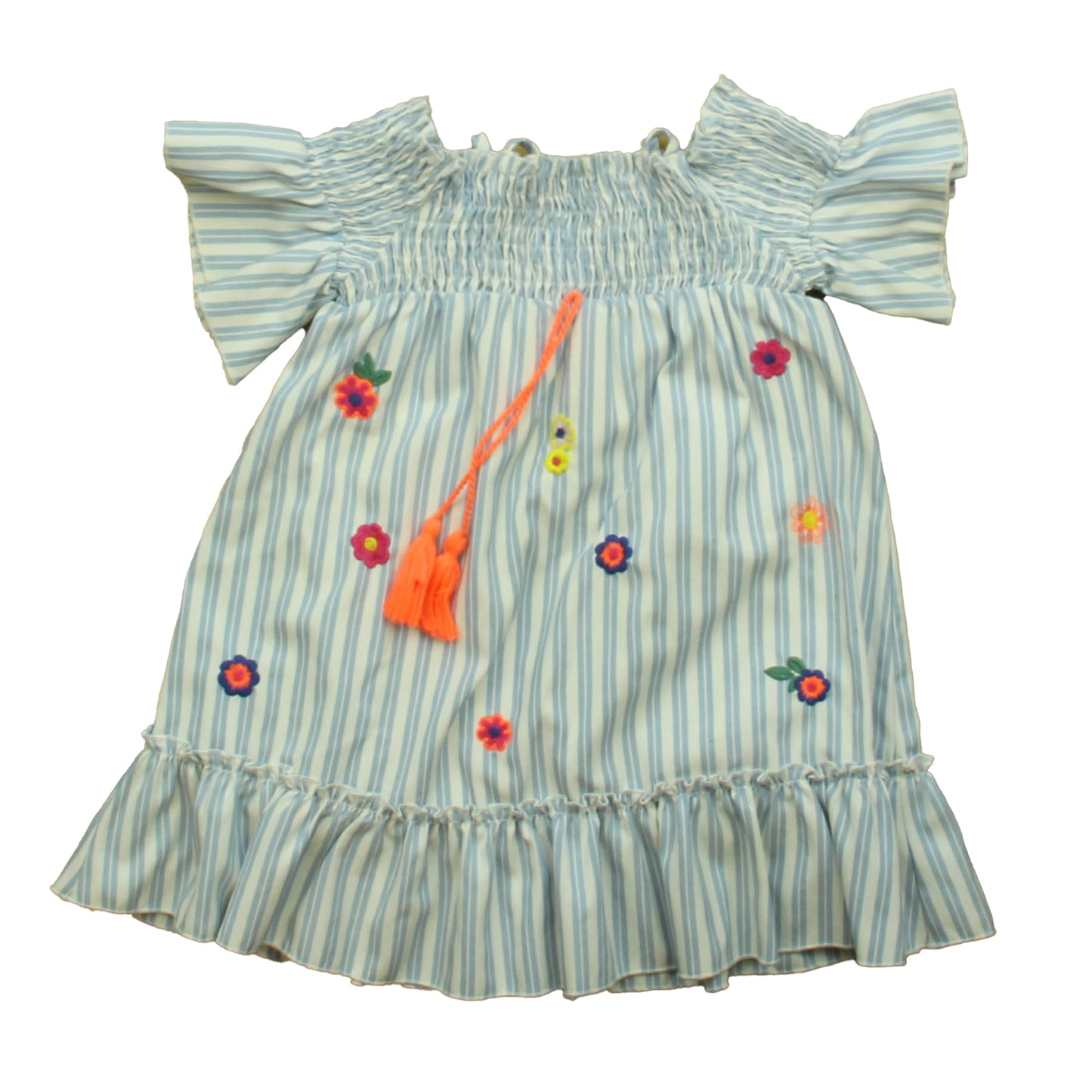 Hannah Banana Girls Blue | White | Stripes Dress Size: 2T Blue | White | Stripes