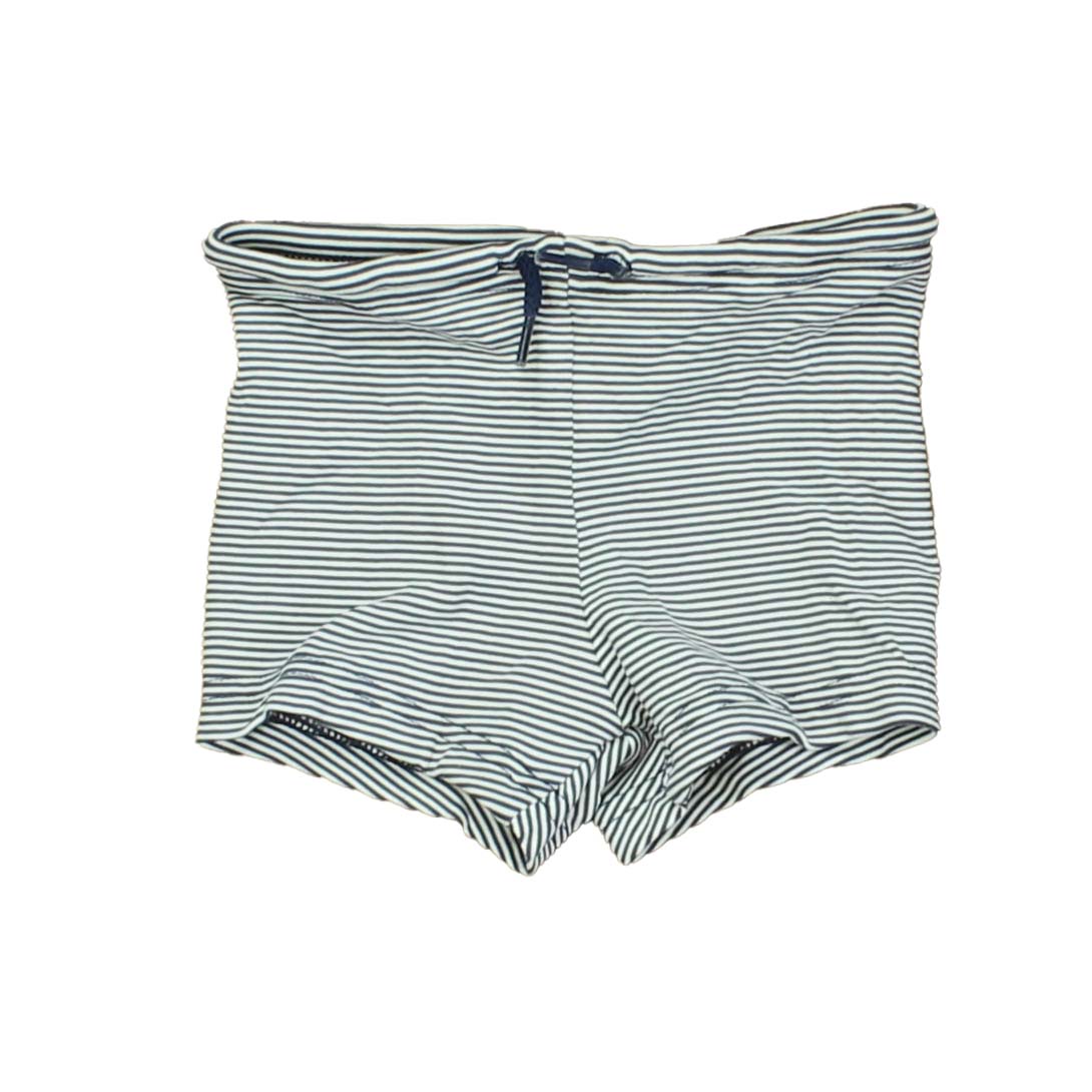 Petit Bateau Boys Blue | White Stripes Trunks Size: 12 Months Blue | White Stripes