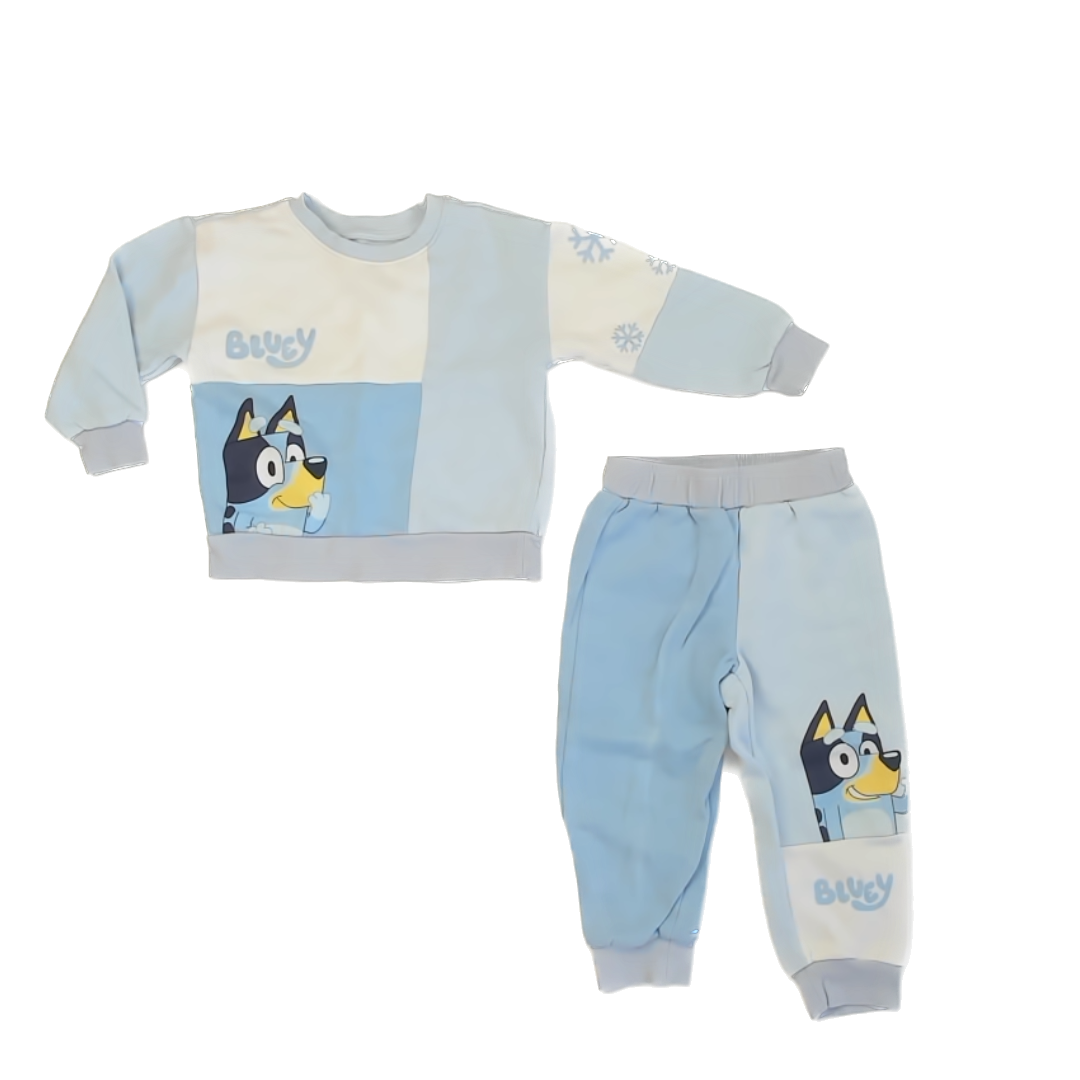 Bluey Unisex Blue | White Apparel Sets Size: 3T Blue | White