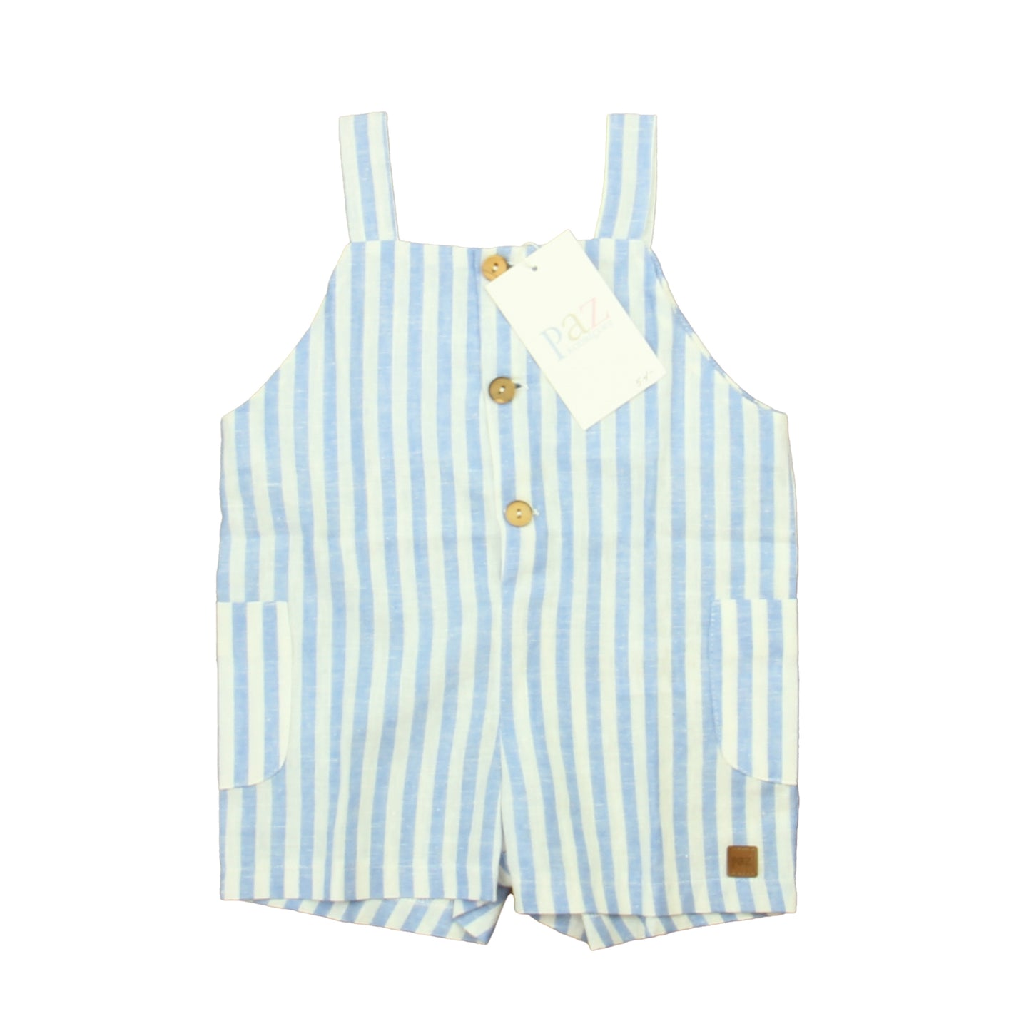 Paz Rodriguez Boys Blue | White Romper Size: 12 Months Blue | White