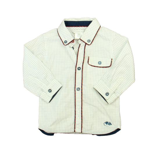 Little Marc Jacobs Boys Blue | White Button Down Long Sleeve Size: 9 Months Blue | White