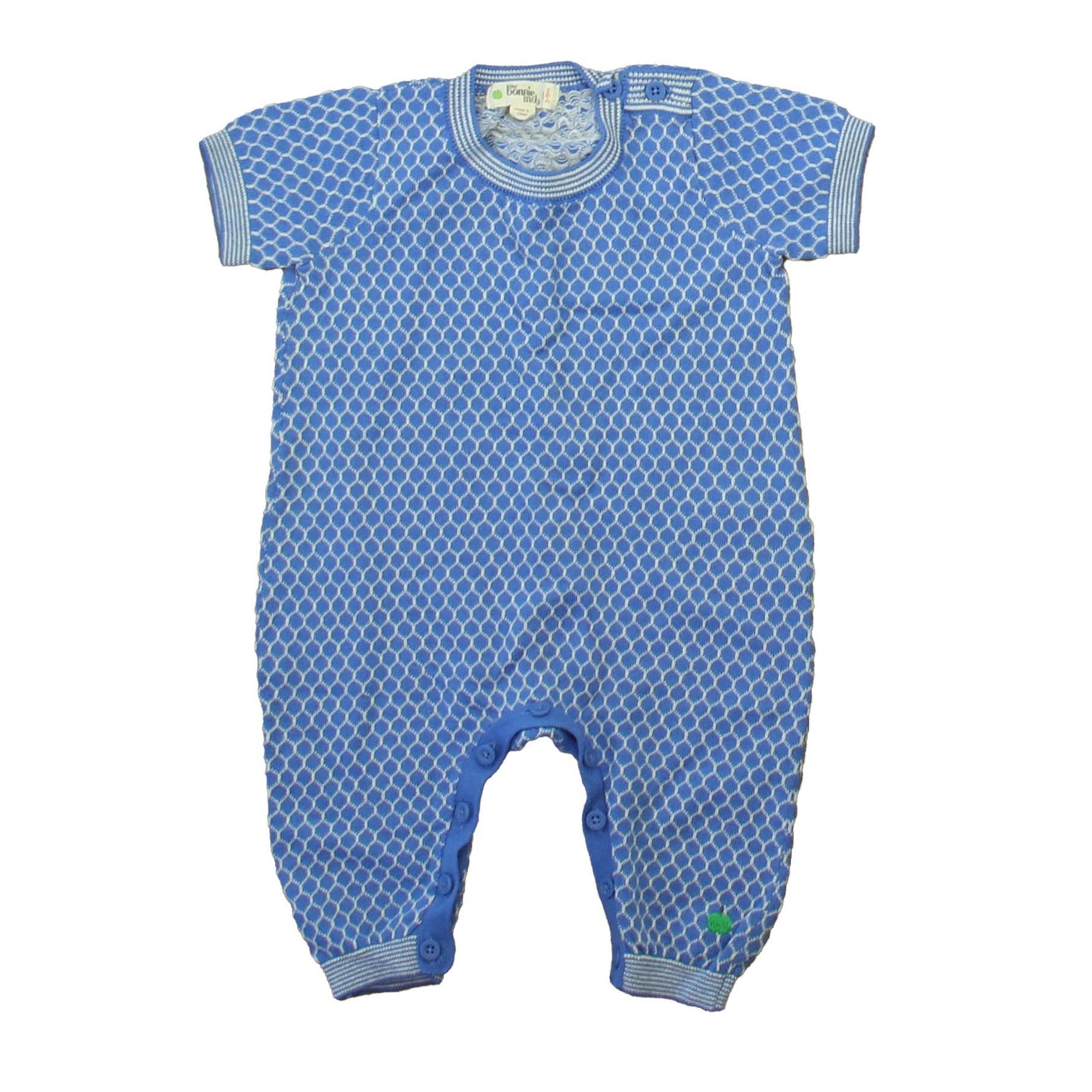 the bonnie mob Girls Blue | White Romper Size: 3-6 Months Blue | White