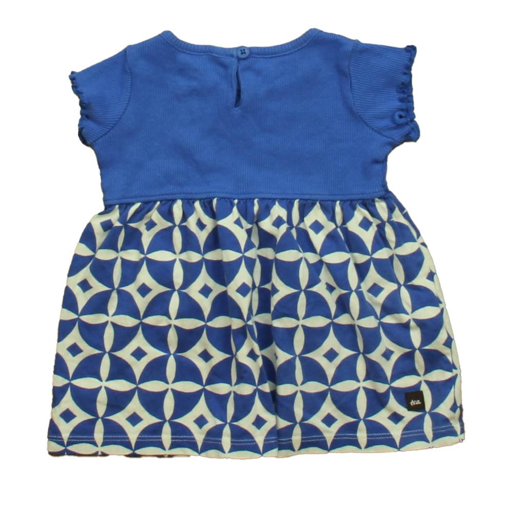 Tea Girls Blue | White Dress Size: 3-6 Months Blue | White